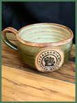 Handmade Pottery Soup Mug With Peeps Bear Paw Print