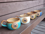 Handmade Pottery Soup Mugs - 30th Anniversary